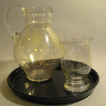 Copier, waterset met glas